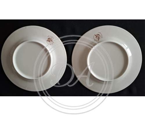 Antique Limoges Porcelain Plates "Spring" and "Putti"