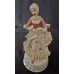 Vintage Porzellanfigur „Dame mit Tamburin“ aus den 1940er Jahren