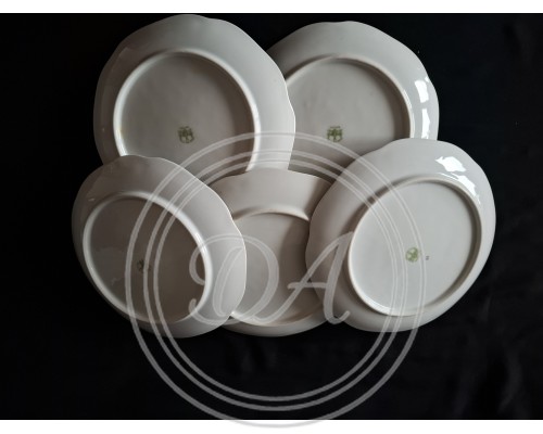 Königlich Tettau (Königliches Tettau) aus Bayern, Deutschland, Dessertteller-Set mit Früchten