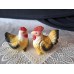 Vintage 1950s Ceramic Rooster and Hen Salt and Pepper Shakers Set