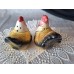 Vintage 1950s Ceramic Rooster and Hen Salt and Pepper Shakers Set