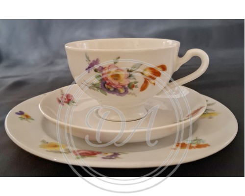 Vintage Tea and Coffee Set "Meissen Bouquet" for 6 Persons, Eschenbach 1950s