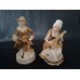 Vintage Porcelain Figurines Pair "Girl with Mandolin and Boy with Bird"