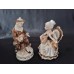 Vintage Porcelain Figurines Pair "Girl with Mandolin and Boy with Bird"