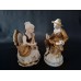 Vintage Porcelain Figurines Pair "Girl with Mandolin and Boy with Bird"