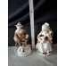Vintage Porcelain Figurines Pair "Girl with Mandolin and Boy with Bird"