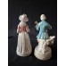 Antique Porcelain Figurines "Lady and Gentleman" with Dresden Lace