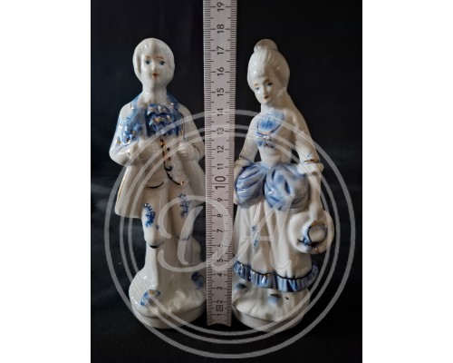 Set von Vintage-Porzellanfiguren "Kavalier und Dame"