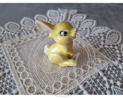 Sammler-Porzellanfigur des gelben Hasen Klopfer (Thumper) von Goebel