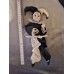 Vintage Porzellanpuppe Harlekin (oder Pierrot) aus den 1980ern