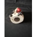 Vintage Keramik- oder Porzellan-Weihnachtsmannfigur, handbemalt