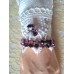 Vintage-Armband und Ohrringe KONPLOTT der Serie "Love Me Tender, Love Me Sweet" in "Dark Pink"