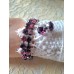 Vintage-Armband und Ohrringe KONPLOTT der Serie "Love Me Tender, Love Me Sweet" in "Dark Pink"