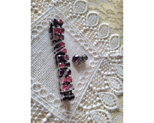Vintage-Armband und Ohrringe KONPLOTT der Serie "Love Me Tender, Love Me Sweet" in "Dark Pink"