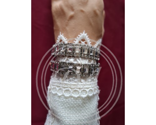 Vintage Silver Double-Row Bracelet