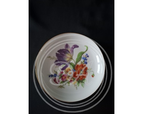 Set (1+6) with floral decoration “Meissen Bouquet”. Fürstenberg