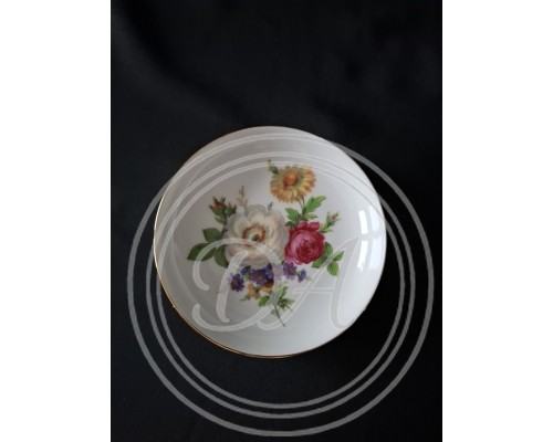 Set (1+6) with floral decoration “Meissen Bouquet”. Fürstenberg