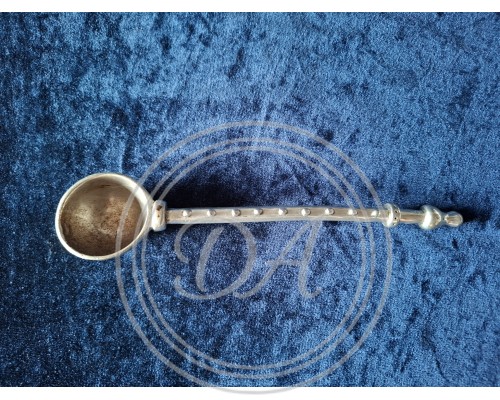 A unique antique pewter sugar spoon, handcrafted by William Sturt