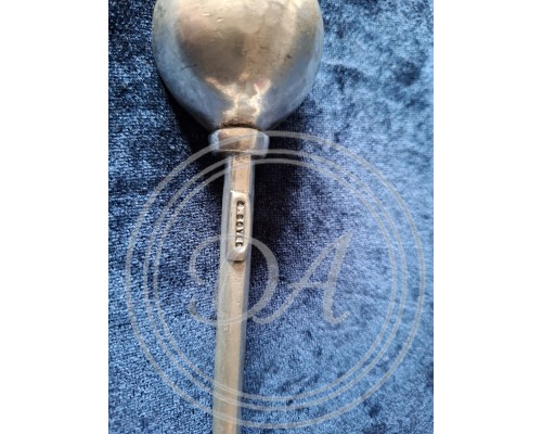 A unique antique pewter sugar spoon, handcrafted by William Sturt