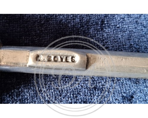 A unique antique pewter sugar spoon, handcrafted by William Sturt