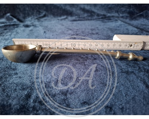 A unique antique pewter sugar spoon, handcrafted by William Sturt