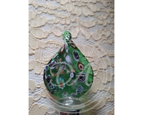 Murano glass bottle stopper with lid, Italy