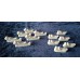 Porcelain knife block set by Eva d'Arley