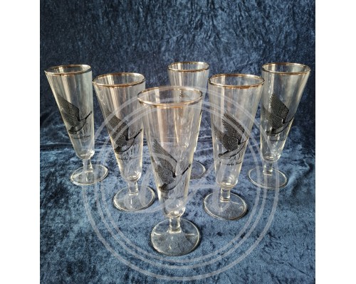 A set of vintage (6 st) "Canadian Goose" glasses from the USA