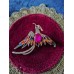 Vintage-Brosche „Feuervogel“ rosa Strassstein 1960er-1980er Jahre, Frankreich