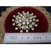 Vintage 1950s Starburst Brooch with Pastel Green Rhinestones and Faux Pearls