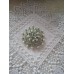 Vintage 1950s Starburst Brooch with Pastel Green Rhinestones and Faux Pearls