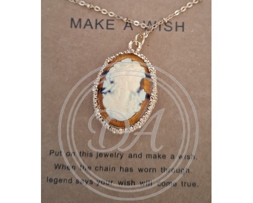 Costume Cameo Necklace - "Make a Wish"