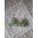 Kronleuchter-Ohrringe aus Jade und Perlen.