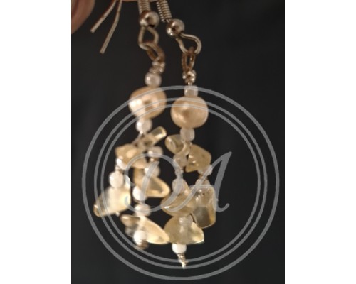 Citrine (yellow rock crystal) earrings