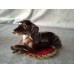 Vintage figurine "Lying Dachshund", Germany, 1920-1950s