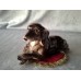 Vintage figurine "Lying Dachshund", Germany, 1920-1950s