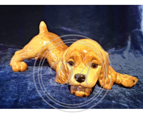 Porcelain figurine of a Cocker Spaniel puppy by Goebel.