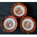 Set of Three Collectible Limoges Porcelain Plates with Rococo 'Gallant Scenes' from France