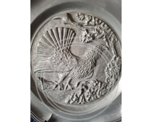 Pewter collector's plate "Capercaillie", Germany