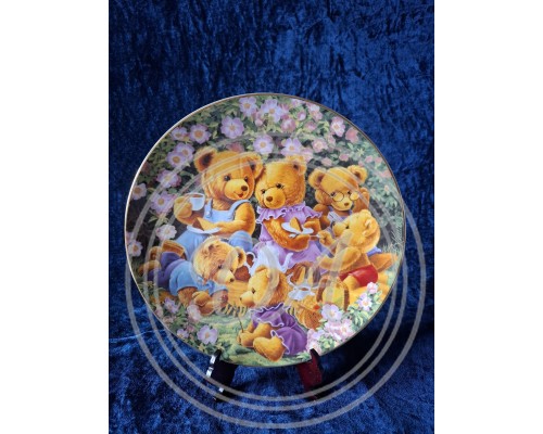 Complete 7-piece collector's set "Teddy and his Friends" by Bareuther