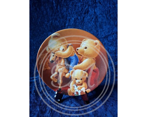 Complete 7-piece collector's set "Teddy and his Friends" by Bareuther