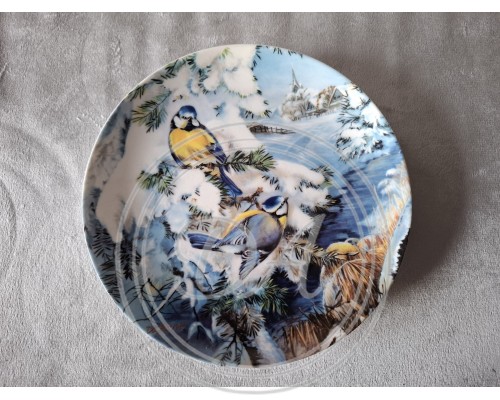 Sammlerteller „Vögel im Winter“Hutschenreuther