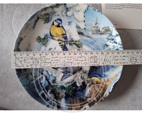 Sammlerteller „Vögel im Winter“Hutschenreuther