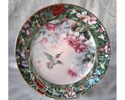 Lena Liu's "Hummingbird Treasures" Collectible Plate Set, 4 pcs.