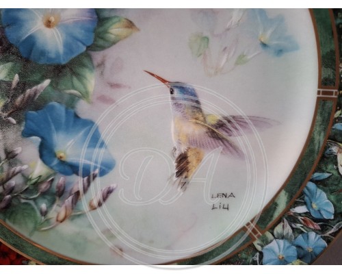 Lena Liu's "Hummingbird Treasures" Collectible Plate Set, 4 pcs.