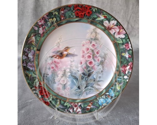 Lena Liu's "Hummingbird Treasures" Collectible Plate Set, 4 pcs.