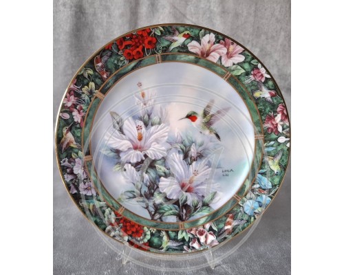 Lena Liu's "Hummingbird Treasures" Collectible Plate Set, 4 pcs.