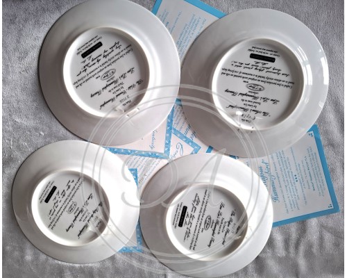 Lena Liu's "Hummingbird Treasures" Collectible Plate Set, 4 pcs.