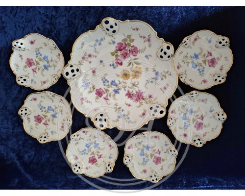 Antique Rosenthal Molière set (6+1), Florida, 1901-1933