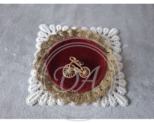 Vintage bicycle brooch with rhinestones, 1950s/60s ,Germany